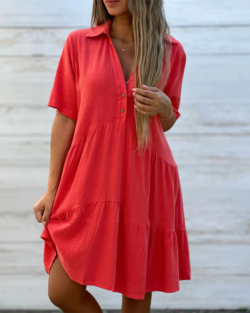 casual zomerjurk met korte mouw