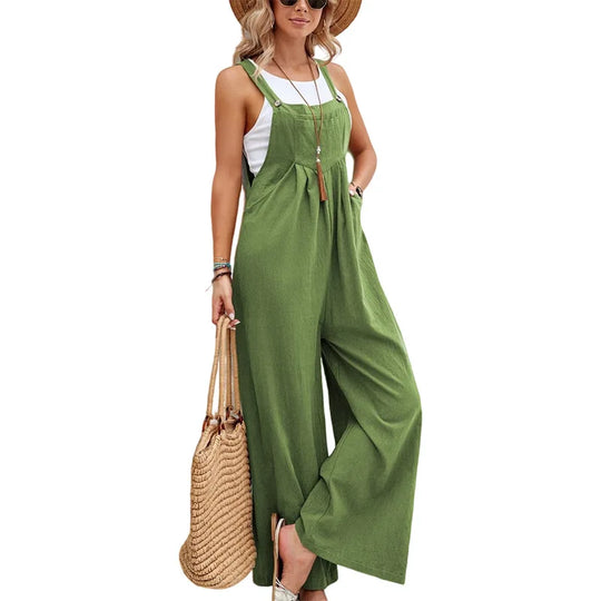 Heidi-Mode | Ärmellose Latzhose Casual Jumpsuit