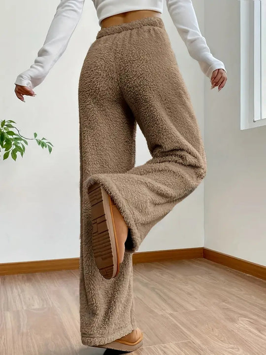 Heidi-Mode - Lässige Herbstweite Khaki-Hose mit Kordelzug für Frauen