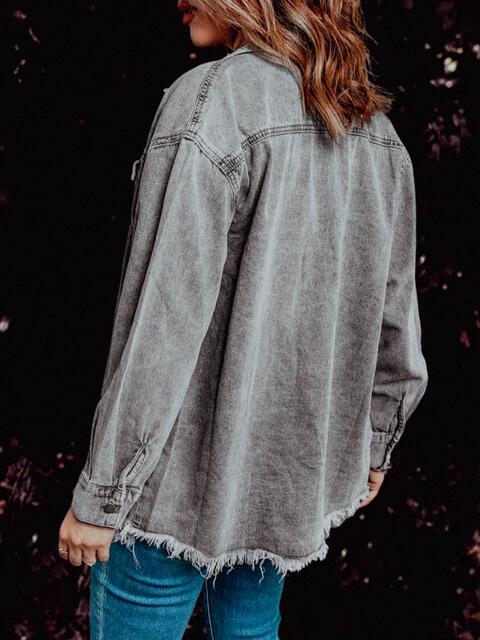 Heidi-Mode | Ausgefranster Saum Jeansjacke