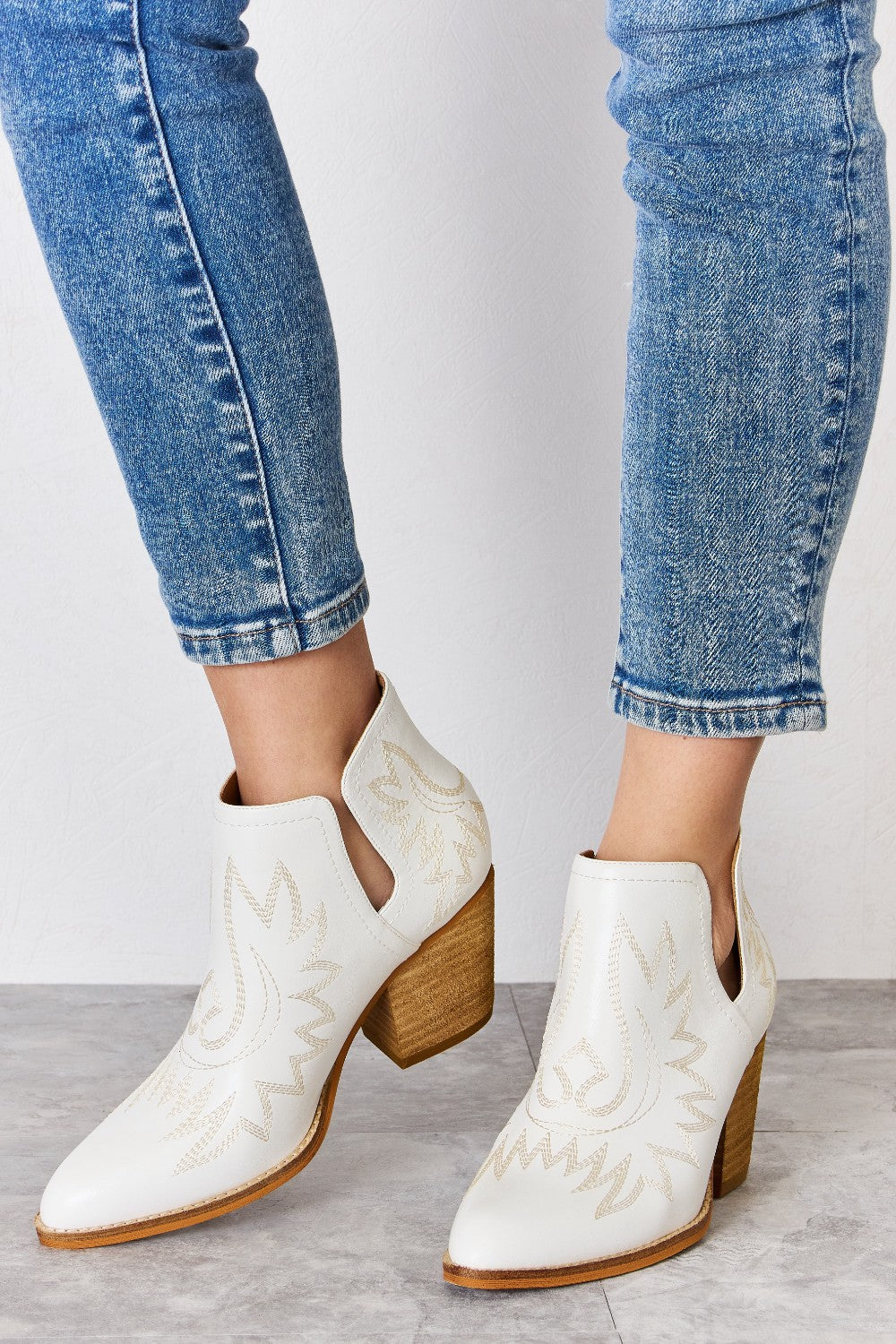 Heidi-Mode | Melody Knöchel Bestickte Stitch Stiefel