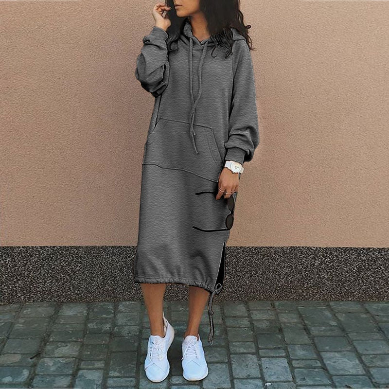 Heidi-Mode | Lässiges Sweatshirt-Kleid Für Frauen Für Damen