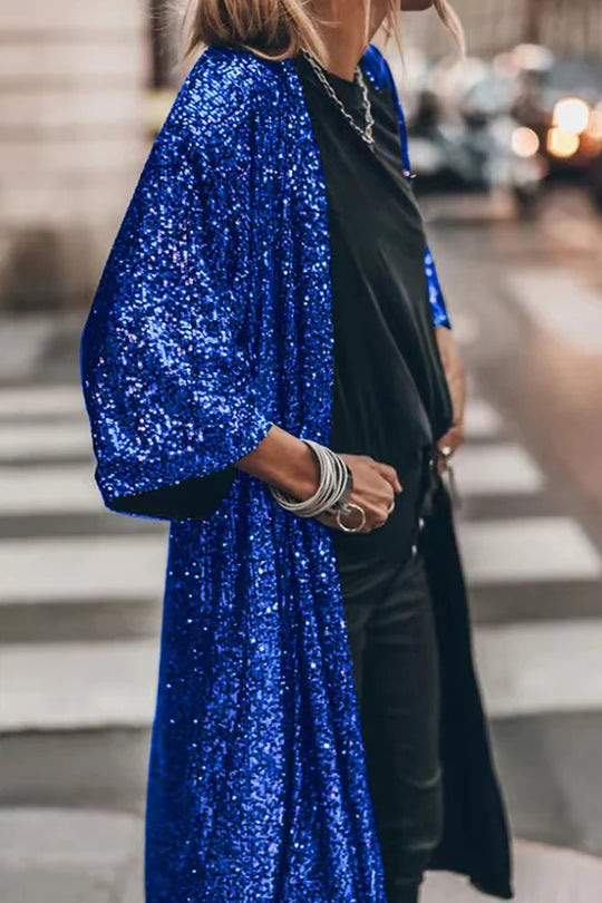 Heidi-Mode – Modischer Pailletten-Cardigan