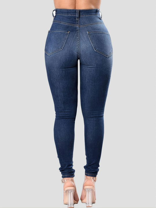Heidi-Mode | Ripped Löcher Skinny Leg Distressed Denim Jeans Hosen