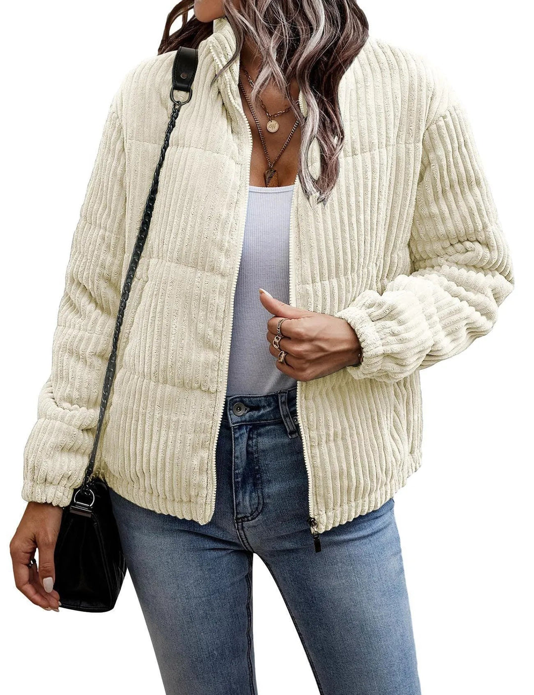 Heidi-Mode | Leichte Jacke mit Kordelzug und kurzer Tasche