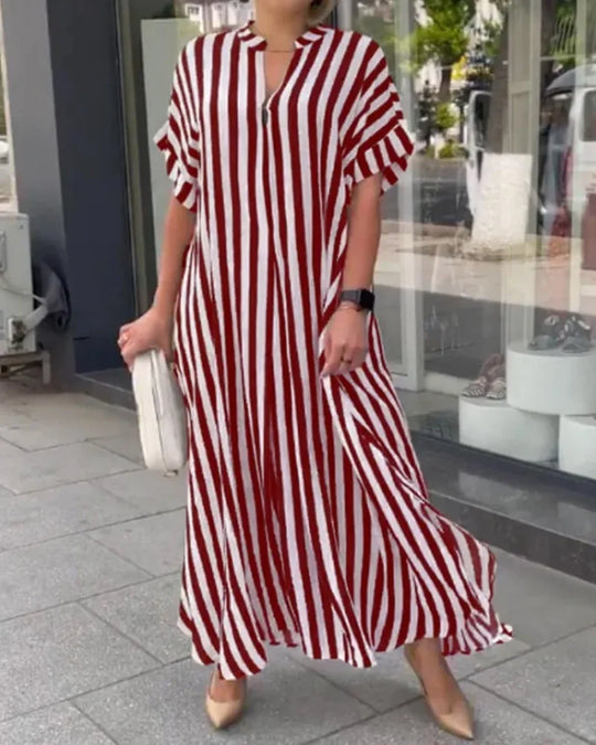 Bequemes Hemdkleid mit V-Ausschnitt