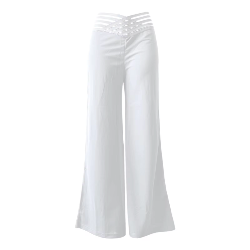 Heidi-Mode | Hochtaillierte Flachbund-Hose mit Überkreuzten Beinen