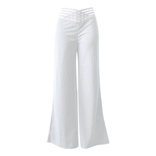 Heidi-Mode | Hochtaillierte Flachbund-Hose mit Überkreuzten Beinen
