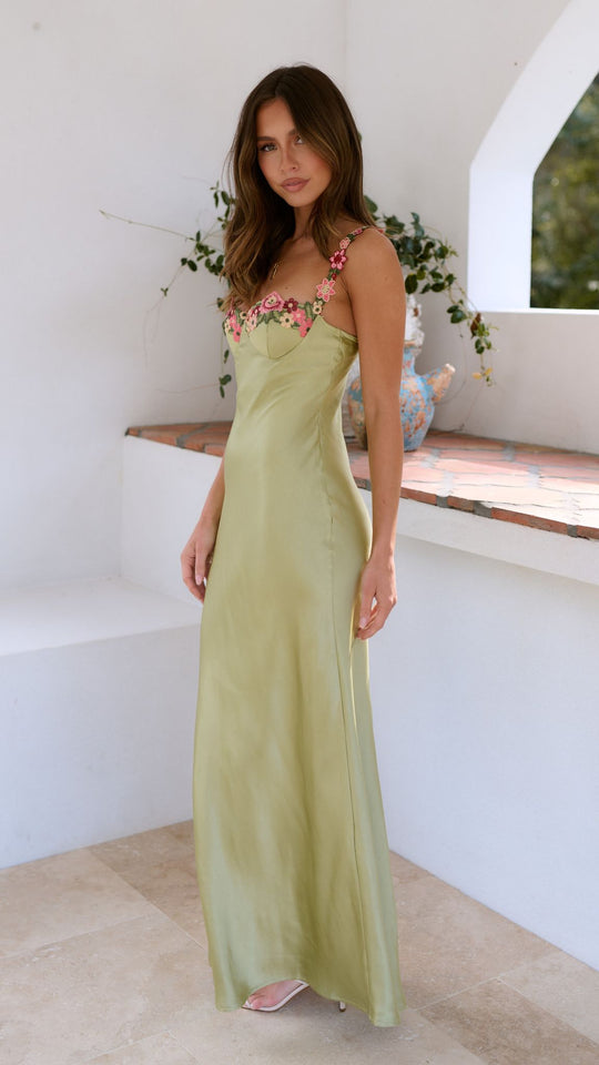 Maxikleid mit Blumendetail