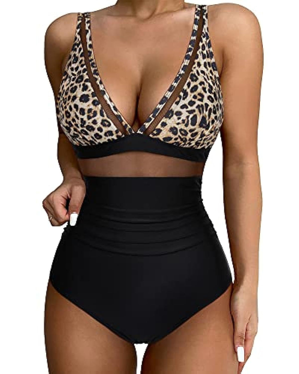 Heidi Mode | Einteiliger hohler Badeanzug mit hoher Taille