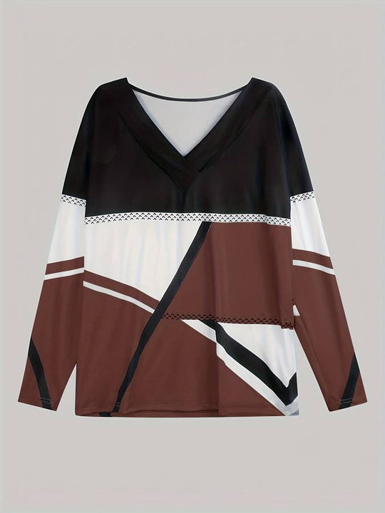 Heidi-Mode | Farbiges T-Shirt mit Geo Druck
