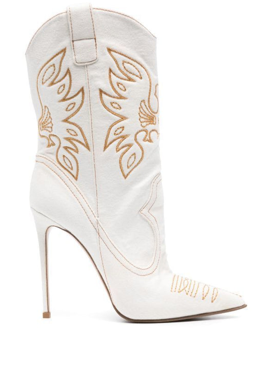Heidi-Mode | Damenmode Western Denim Stil High Heels Stiefel
