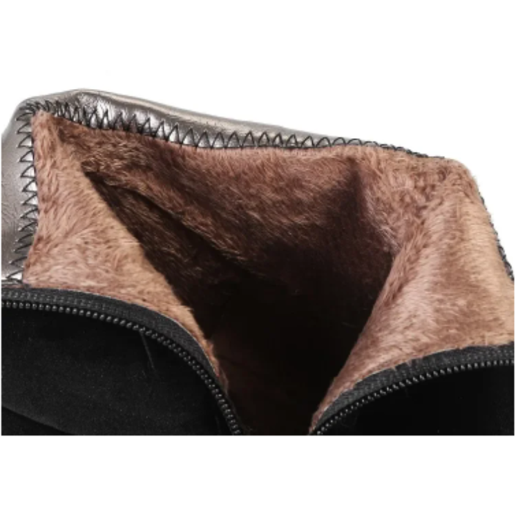 Heidi-Mode | Elegante Stiefeletten mit Quadratzehen und Hohem Absatz Damen Stiefeletten
