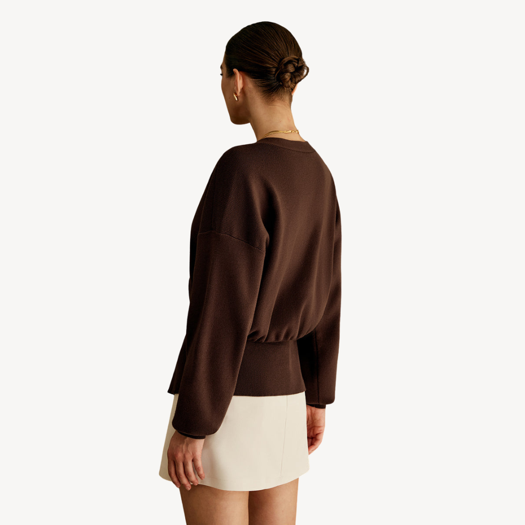 Heidi-Mode | Damen Strick V-Ausschnitt Cardigan Pullover