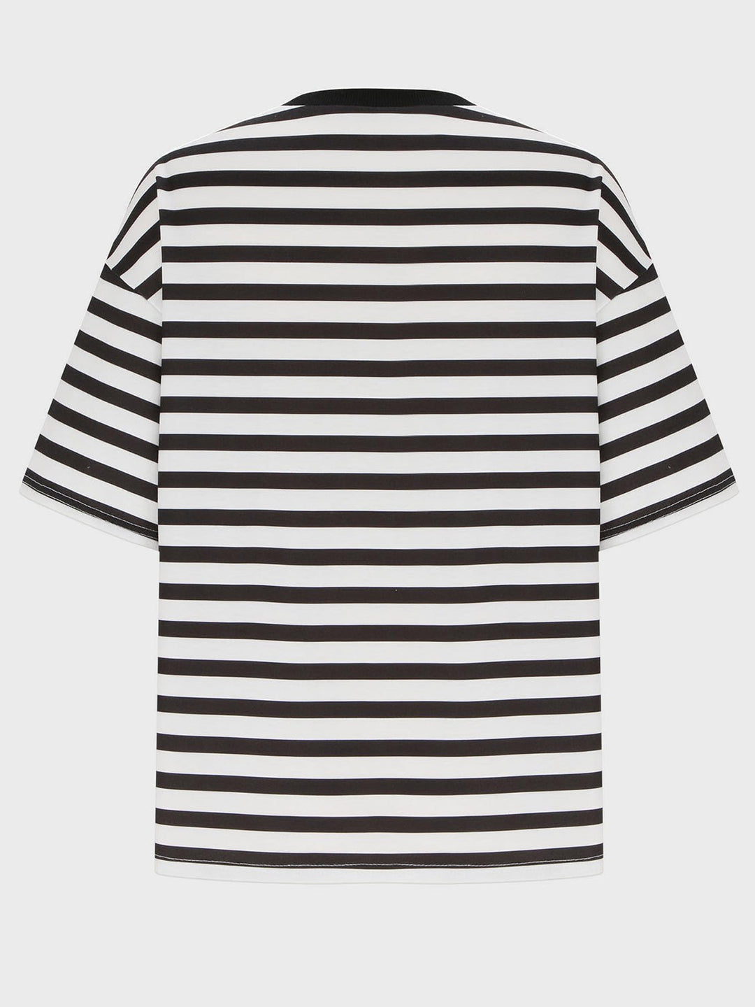 Heidi-Mode | Gestreiftes Rundhals-Halbarm-T-Shirt