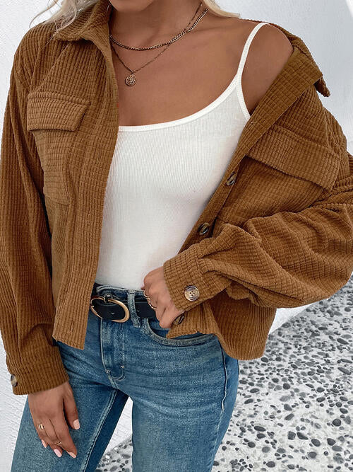 Heidi-Mode | Hemdkragen Knopfront Jacke mit Taschen