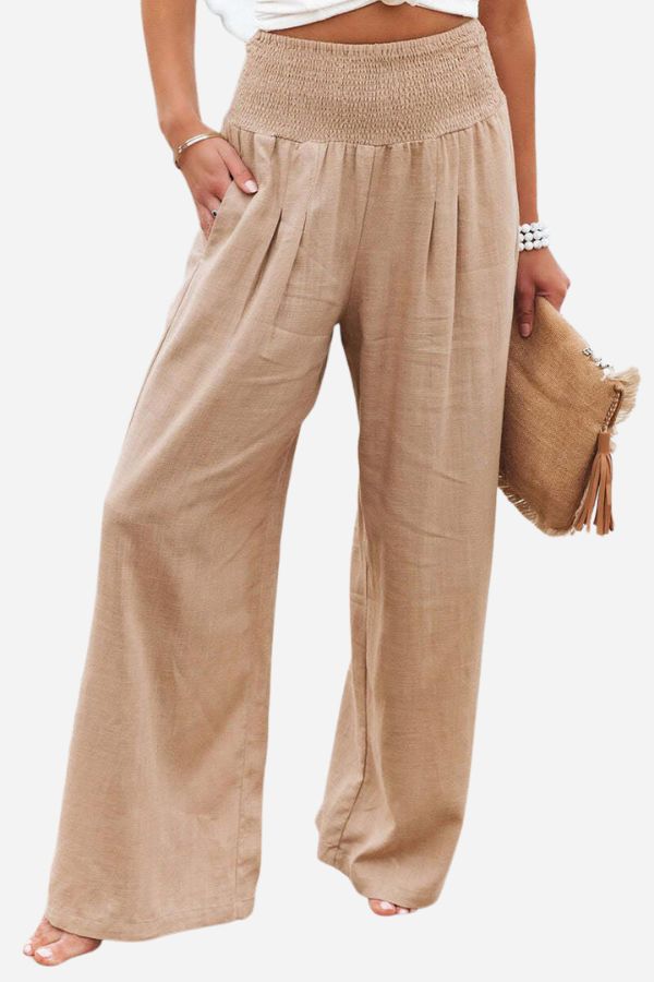 Elegante dehnbare Palazzo-Hose für Damen