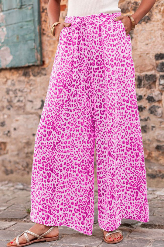 Heidi-Mode | Leopard Zugband Weite Beinform Pants