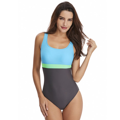 Heidi Mode | Sexy dreieckiger Sport farblich passender einteiliger Badeanzug