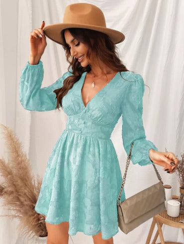 Heidi-Mode | Delicate Satin Kleid mit Kurzen Ärmeln
