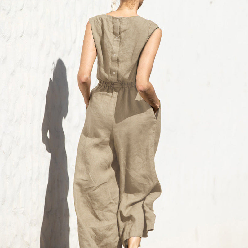 Ärmelloser Casual Jumpsuit