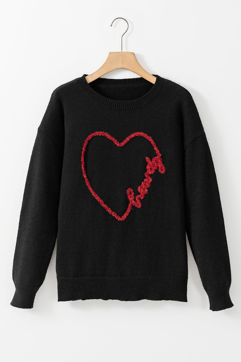 Howdy Heart Grafik Rundhalsausschnitt Freizeitpullover