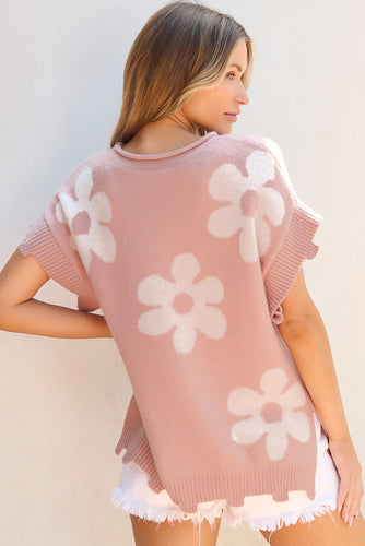 Perlenblume Distressed Edge Pullover T Shirt