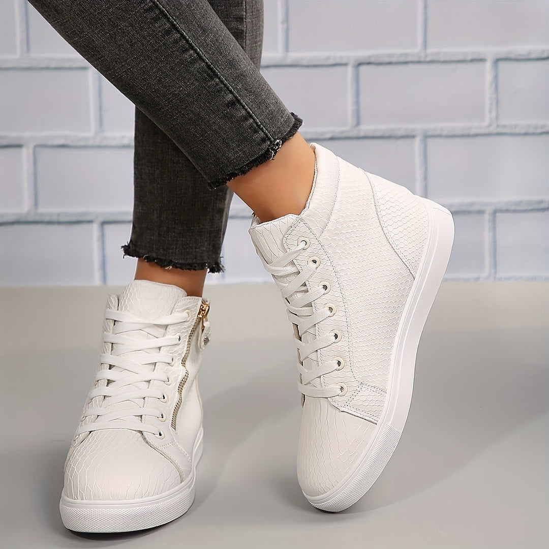 Heidi-Mode | Einfache Lässige Sneakers mit Reißverschluss