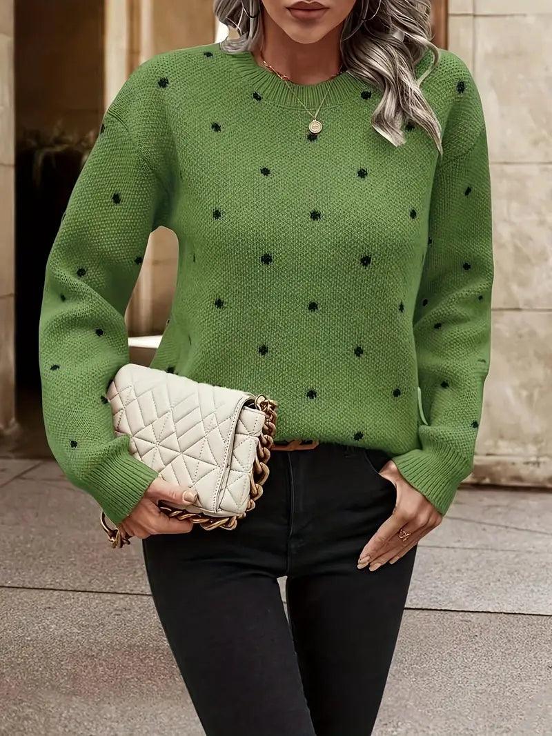 HeidiMode – langärmliger poker-dot-pullover