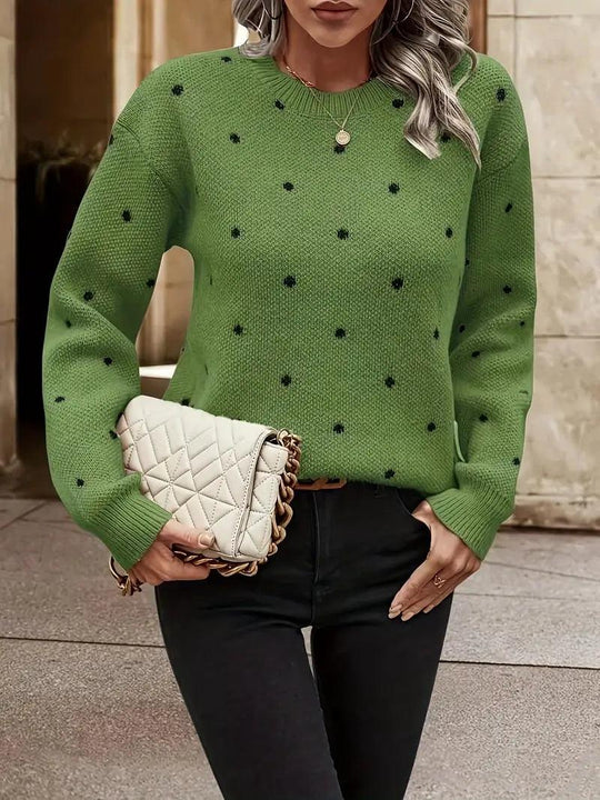 HeidiMode – langärmliger poker-dot-pullover