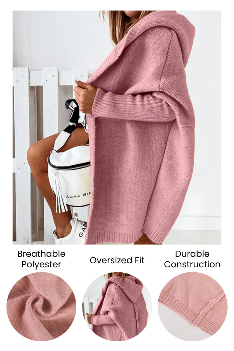 Heidi-Mode | gestrickter Kapuzenmantel