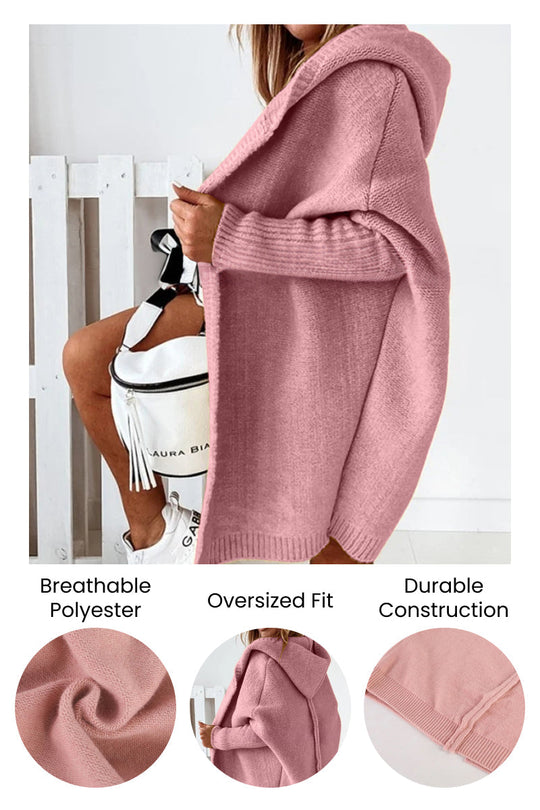 Heidi-Mode | gestrickter Kapuzenmantel