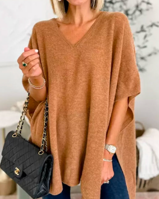 Heidi-Mode | Stylischer Pullover mit V-Ausschnitt für Damen