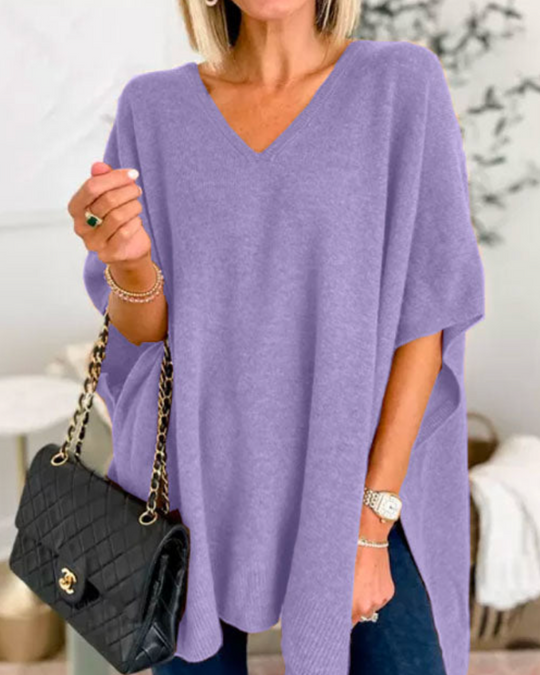 Heidi-Mode | Stylischer Pullover mit V-Ausschnitt für Damen