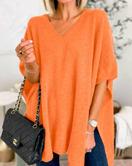 Heidi-Mode | Stylischer Pullover mit V-Ausschnitt für Damen