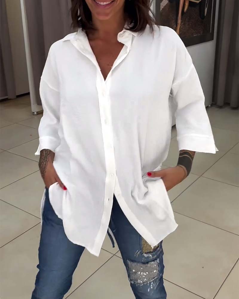 Heidi-Mode | Weiße Bluse Im Oversized Schnitt