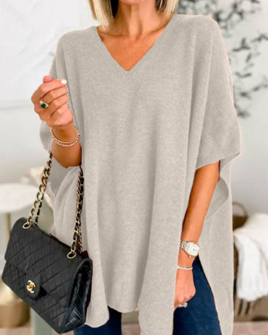 Heidi-Mode | Stylischer Pullover mit V-Ausschnitt für Damen