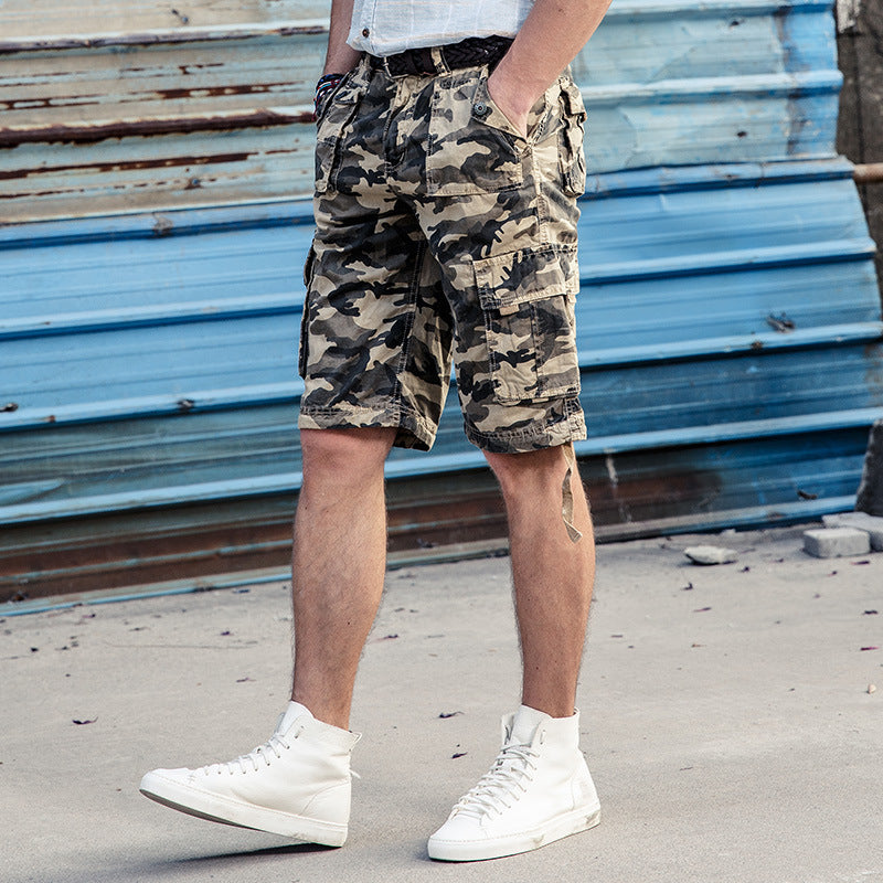 Parker | Tarnfarbene Cargo-Shorts