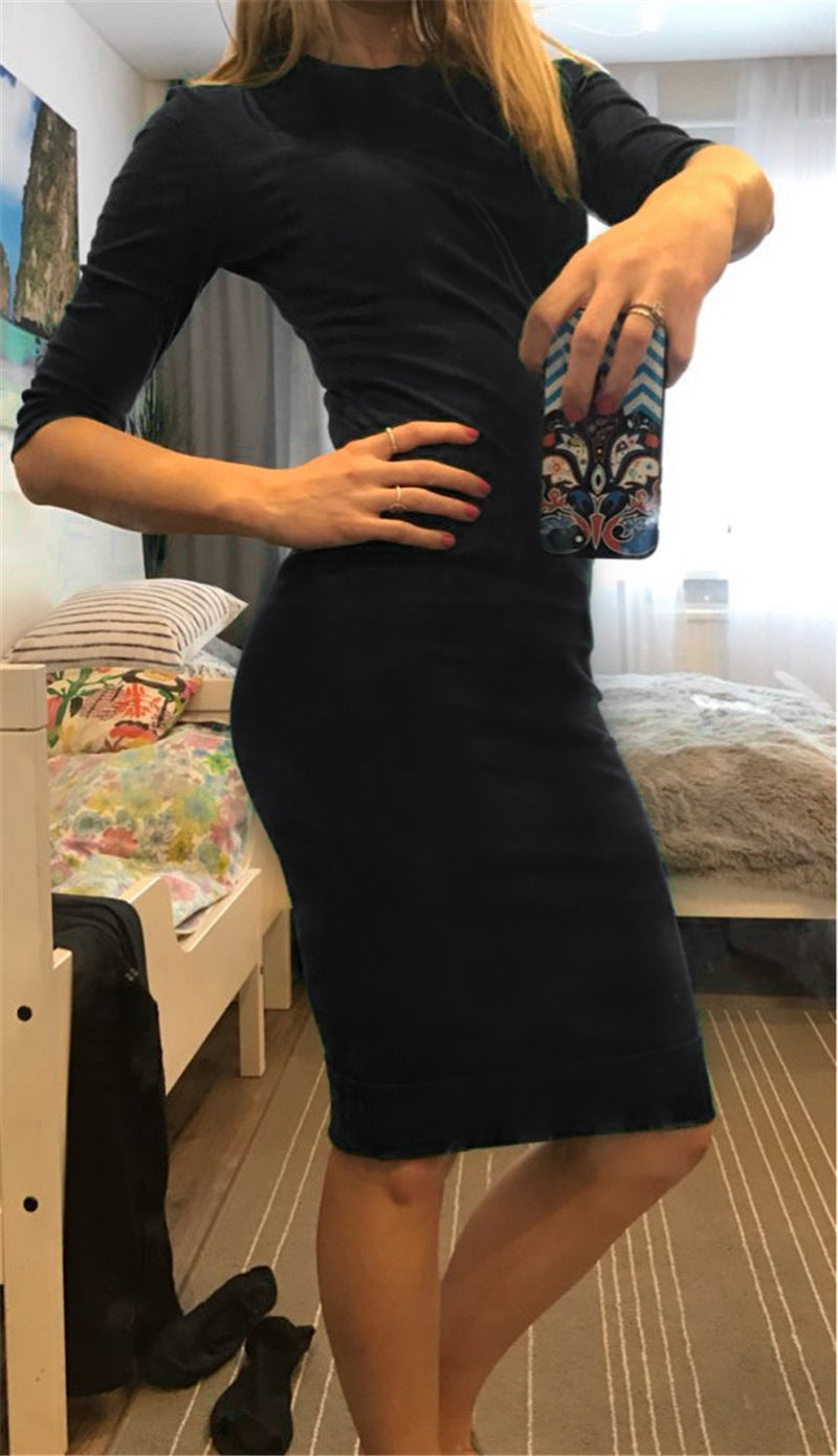 Heidi-Mode | Pin-Up Kleid Crayon Knielang