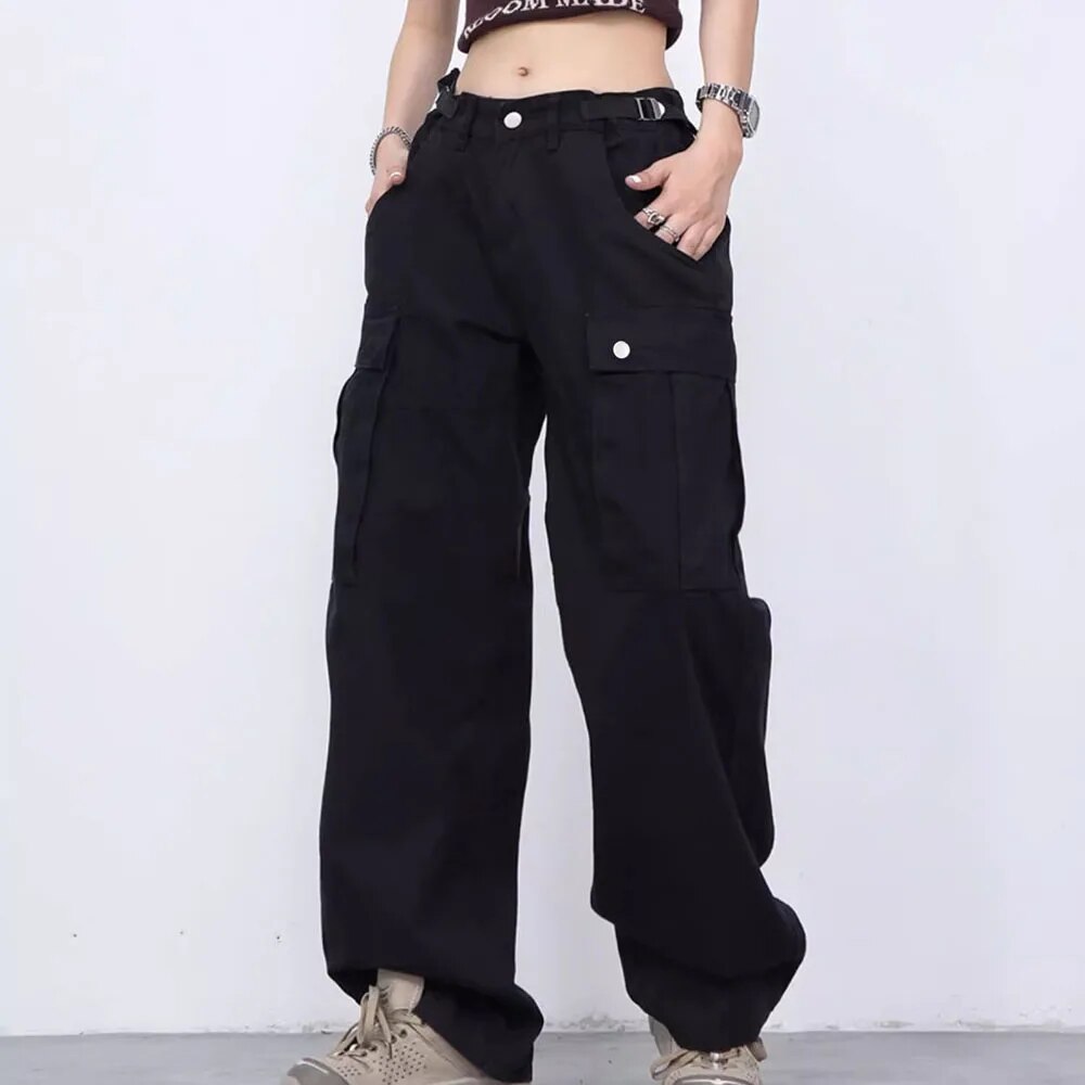 Damen Baggy-Cargohose mit breiten Taschen