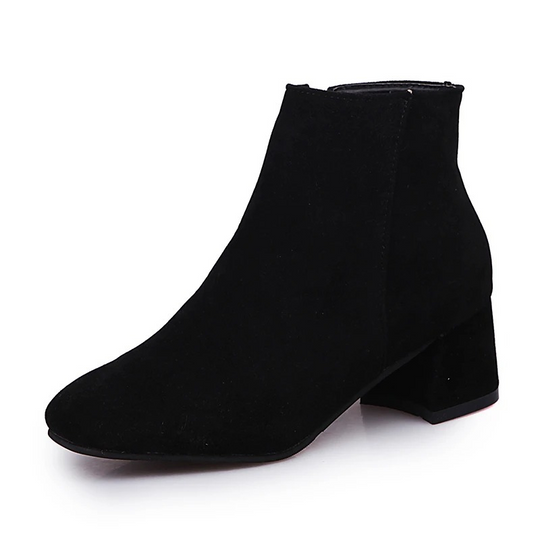 Heidi-Mode | Bequeme Stiefeletten mit Weichem Material und Stabiler Ferse Damen Stiefeletten