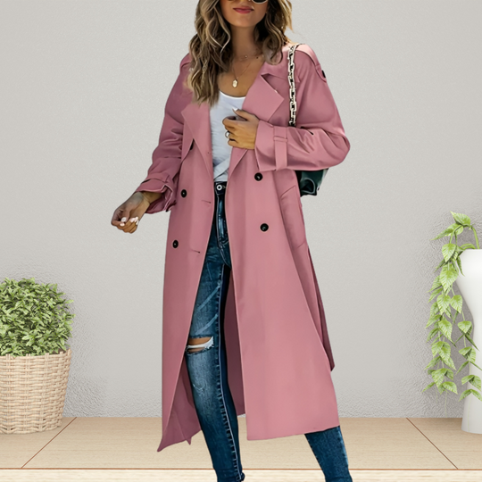 Heidi-Mode | Stilvoller Langer Trenchcoat - Bequem & Warm