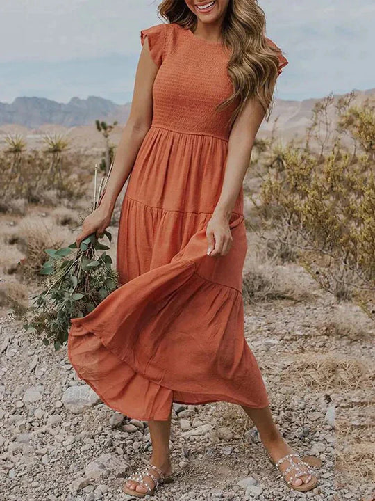 Orange Midi Dress