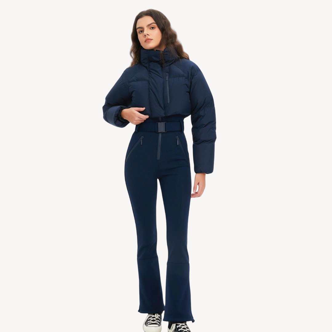 Heidi-Mode | Damen Daunenjacke mit Gürtelhose