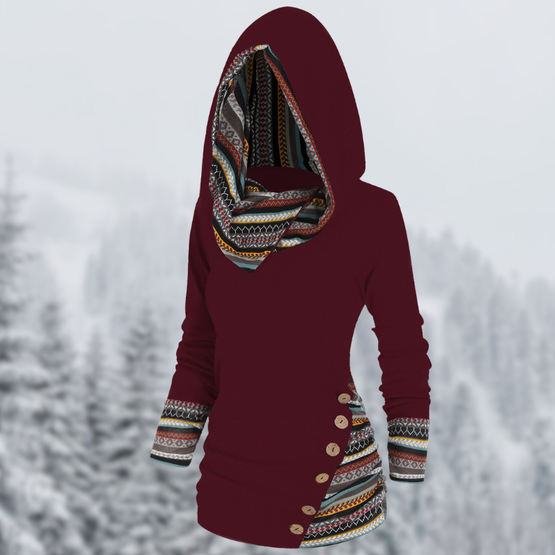 HeidiMode | Lässiger Tribal-Kapuzenpullover