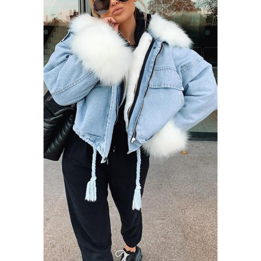 Heidi-Mode | Winterjacke aus Jeans für Frauen