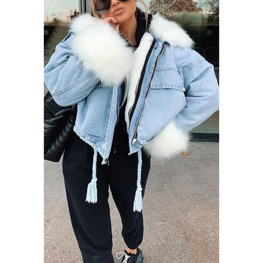 Heidi-Mode | Winterjacke aus Jeans für Frauen