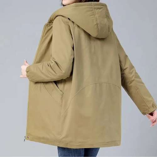 Heidi-Mode | Wattierte Jacke Damen, Leichtes Modell mit Kapuze, Reißverschluss und Taschen
