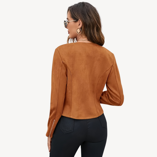 Heidi-Mode | Damen Reißverschluss Wildlederjacke