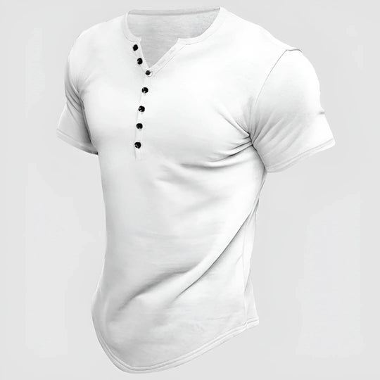 Kurzärmliges Henley-Shirt